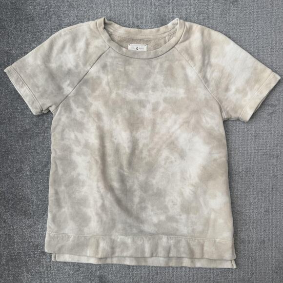 Lou & Grey Shirt Womens Extra Small Beige Tie Dye Raglan Pullover Casual Terry - Picture 1 of 6